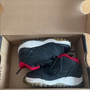 Nike Low Baby Black Jordans Size 3.5